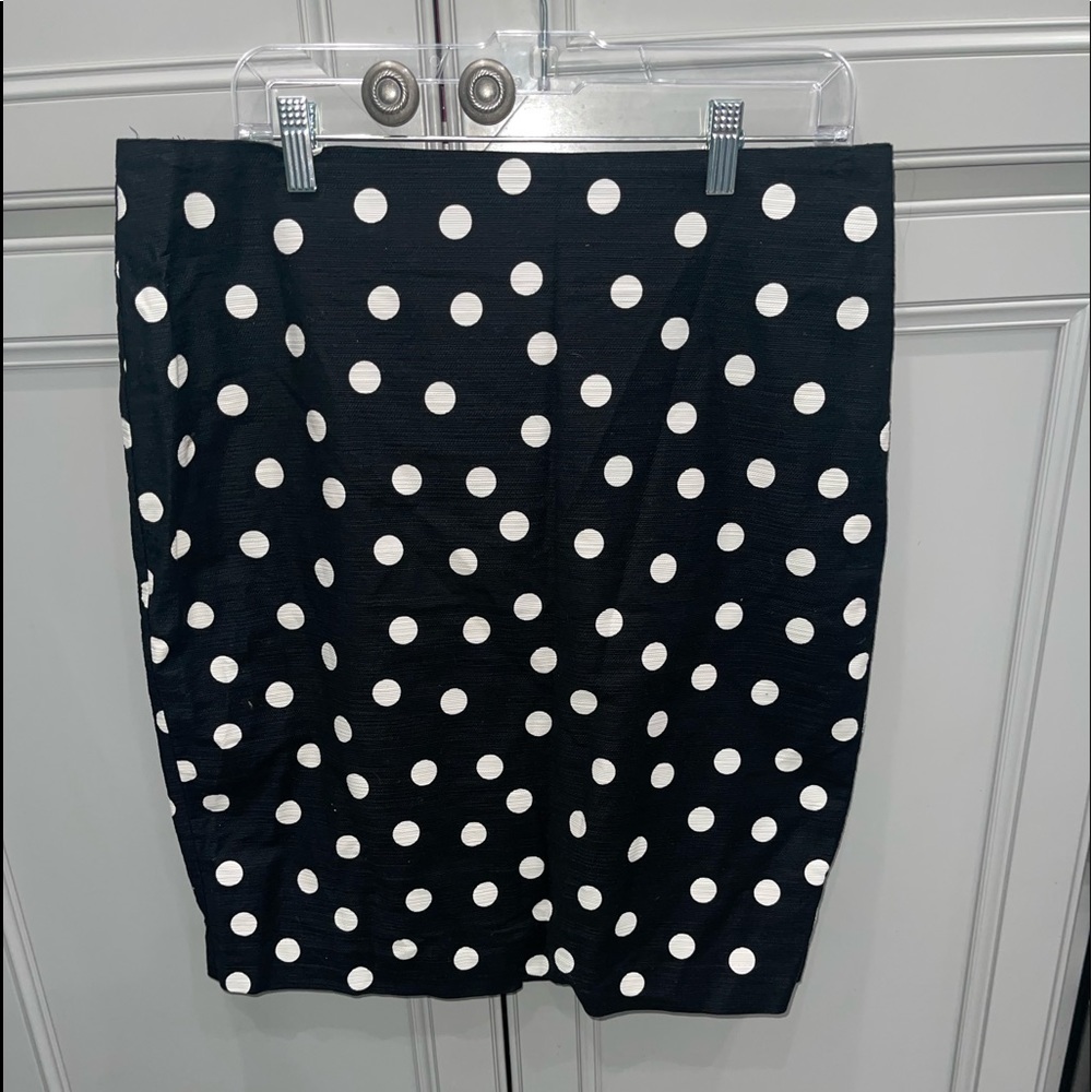 Ann Taylor Factory Polka dot pencil skirt size 12